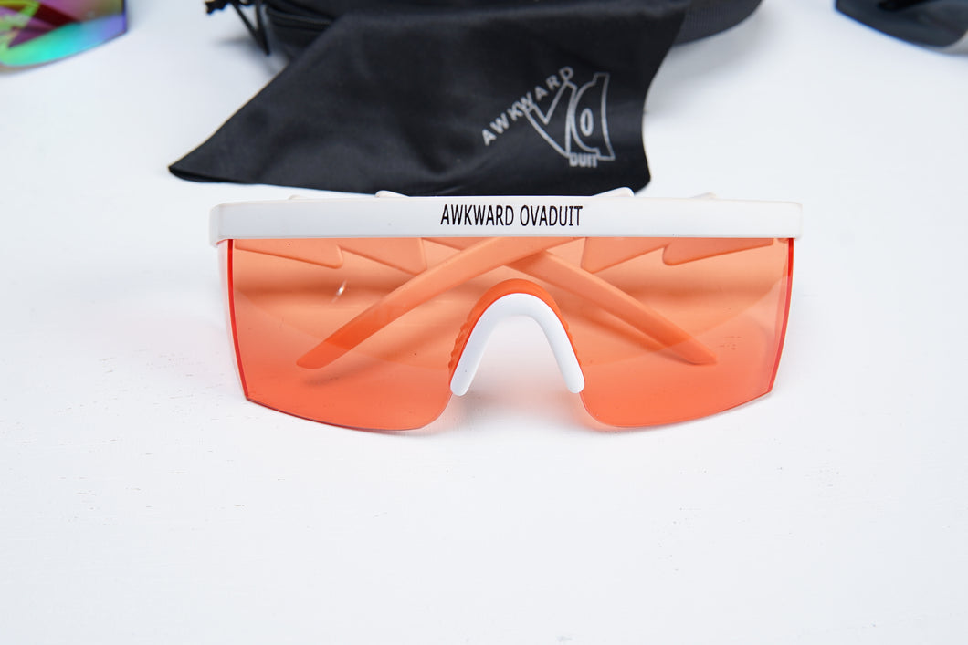 White and Red Ovaduit Sunglasses